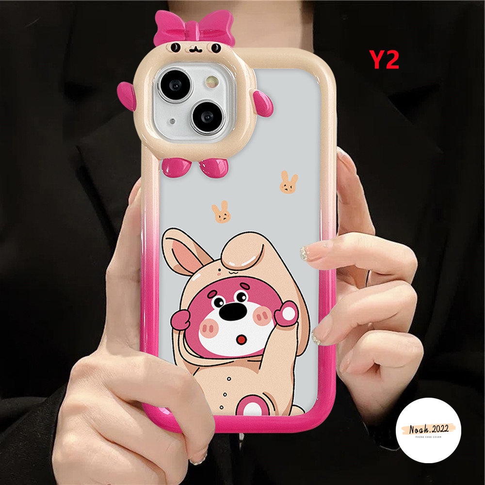 Case VIVO Y35 Y22 Y16 Y02s Y75 Y15s Y15A Y22s Y20 Y33s Y21 Y15 V23 V25 V25E V23E Y17 Y31 Y12i Y12 Y11 Y91 Y55 Y30 Y51 Kartun Winnie Bear Di Kostum Macan Lucu Soft TPU Case