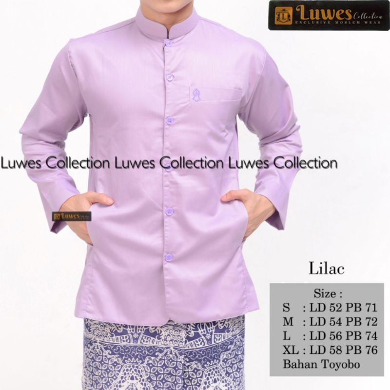 Koko luwes ammu semi jas trompah warna lilac Guz Azmi Syubanul Muslimin Fashion Muslim Pria Hadroh M