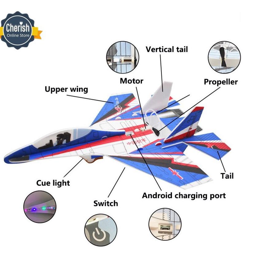 MENARIK Mainan Pesawat Foam Elektrik | Pesawat Terbang Busa Elektrik Recharge