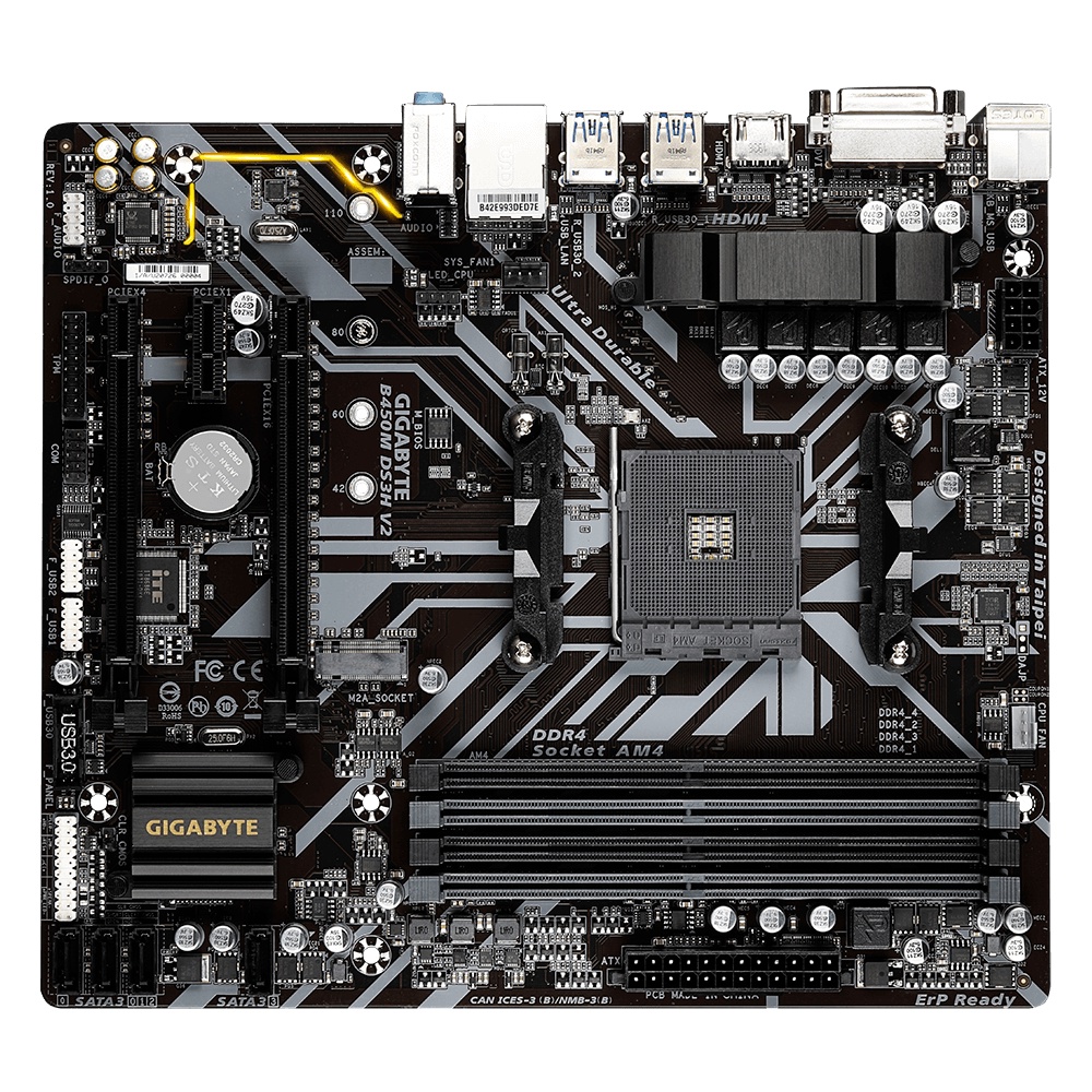 Gigabyte B450M DS3H V2 (Socket AM4)