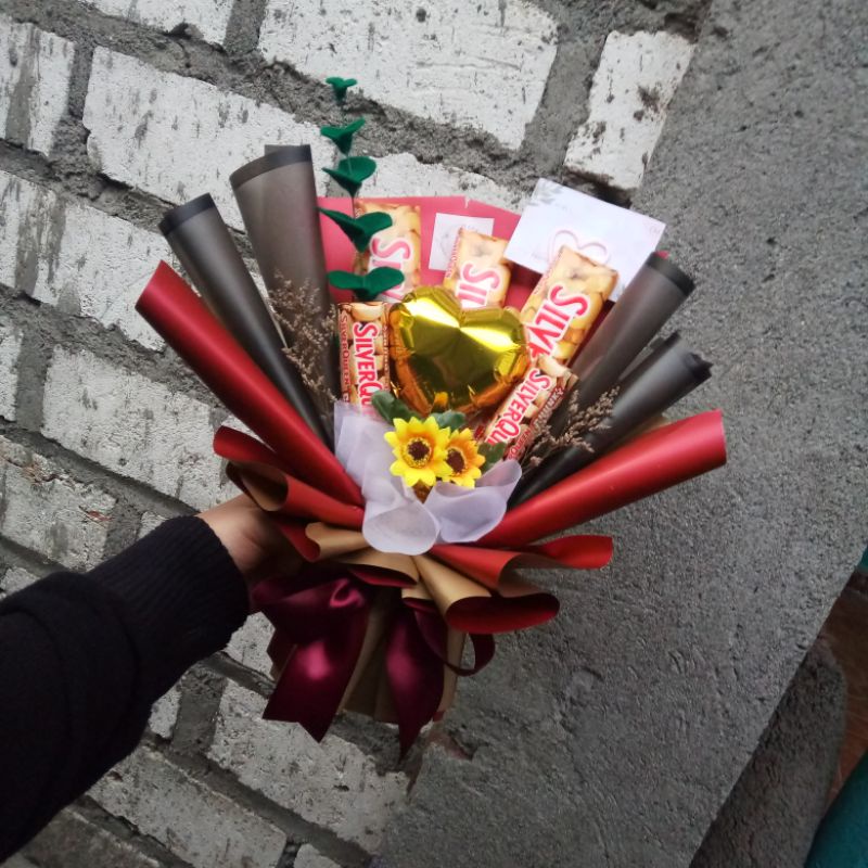 Buket Valentine | Bucket Coklat | Buket Coklat | Buket Silverqueen