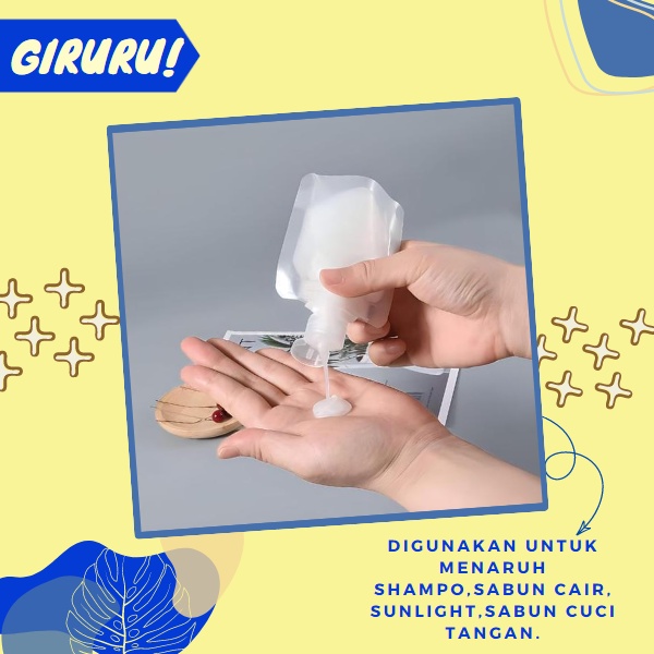 Botol Refill Sabun Cair Travel Plastik Fliptop Travel Organizer / Travel Botol Refill Tempat Sabun Cair Travel Plastik Fliptop Travel Bottle Cosmetic Lotion / 30 / 50 / 100ml Tas Dispenser Lotion Model Lipat Tahan Bocor Corong Untuk Travel Serbaguna Best