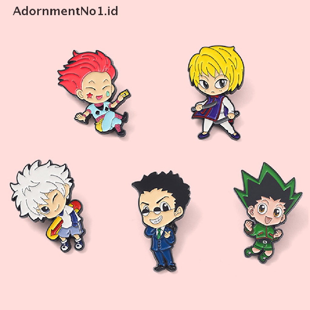 [AdornmentNo1] 5pcs/set Kartun Anime Enamel Pin Tetesan Minyak Bros Pin Denim Tas Pakaian Dekorasi [ID]