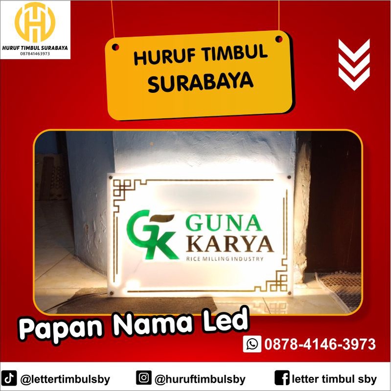 

Jual Papan Nama Akrilik LED Papan Nama Perusahaan Papan Nama LED Murah