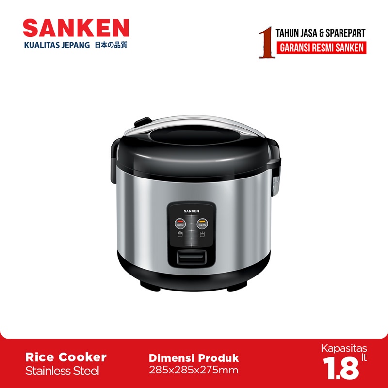 Sanken Rice Cooker Kapasitas 1.8 Liter SJ-1999M Magic Com Hitam