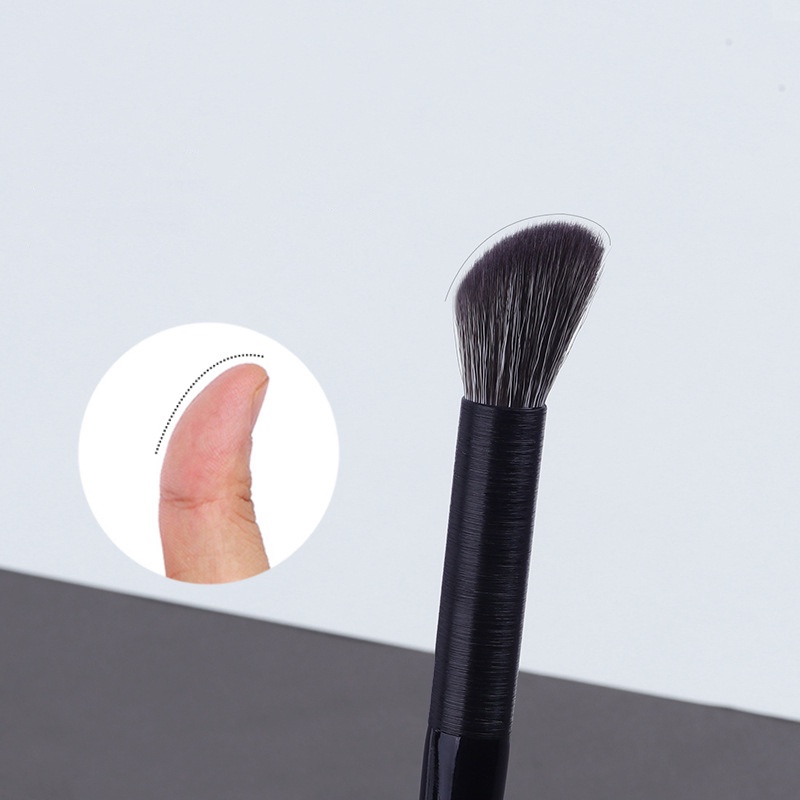 Kuas Makeup Profesional Jari Penutup Kepala Perut Lingkaran Hitam Foundation Concealer Brush Kosmetik Detail Wajah Alat Kecantikan