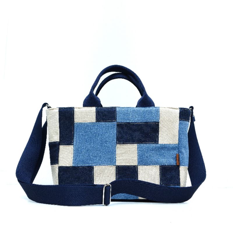 KAINA Denim Patchwork Sagara Small Bag [Free Pouch] PO 5 Hari