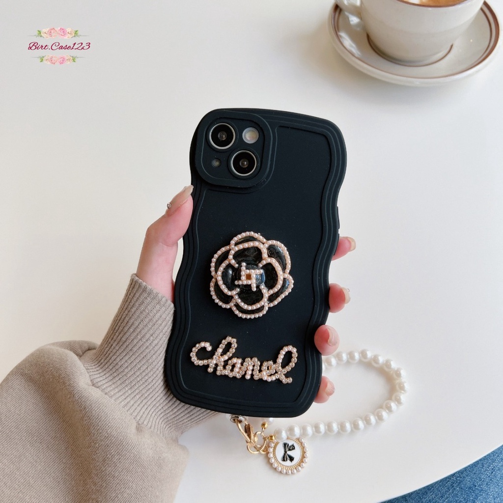 GC13 SOFTCASE WAVY FLOWER 3D LANYARD FOR XIAOMI REDMI A1 PLUS 4A 4X 5A 6 6A 8 8A 9 9A 9C 10A 9T 10 10C POCO M3 M4 M5 PRO NOTE 4 4X 5 5A PRIME 7 8 9 10 11 12 PRO BC7118