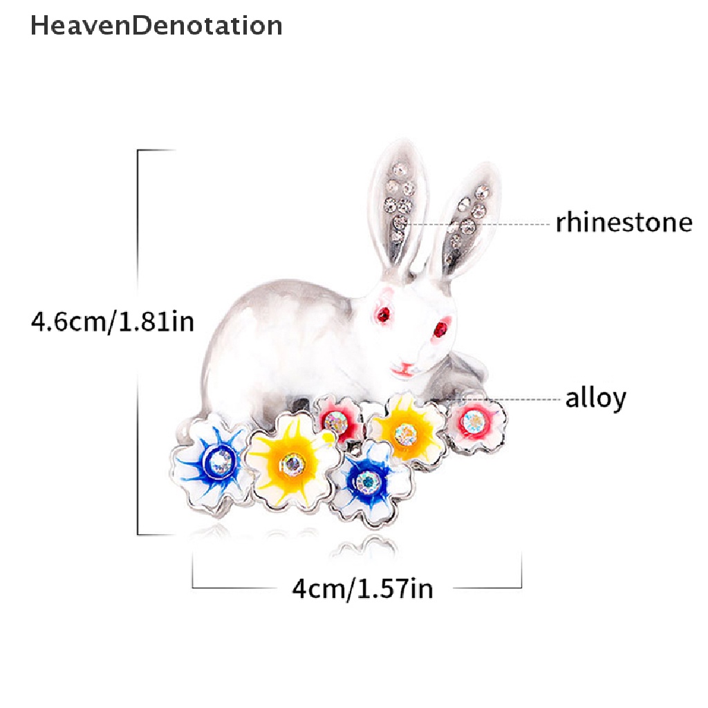 [HeavenDenotation] Enamel Lucu Bunga Sakura Dicat Kelinci Bros Unisex Hewan Pesta Pin HDV