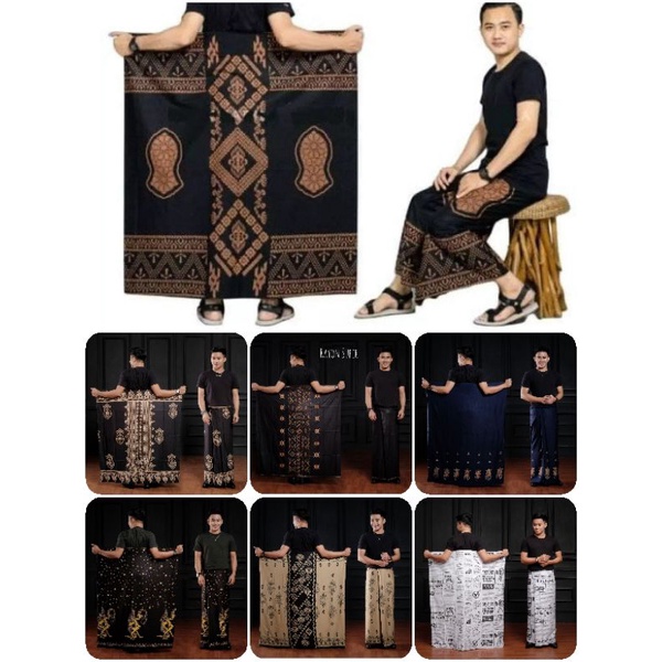 Sarung Batik Pria Cap Kang Santri Sarung Jepang Sarung Hitam Pria Sarung Batik Pekalongan Pria Wanit