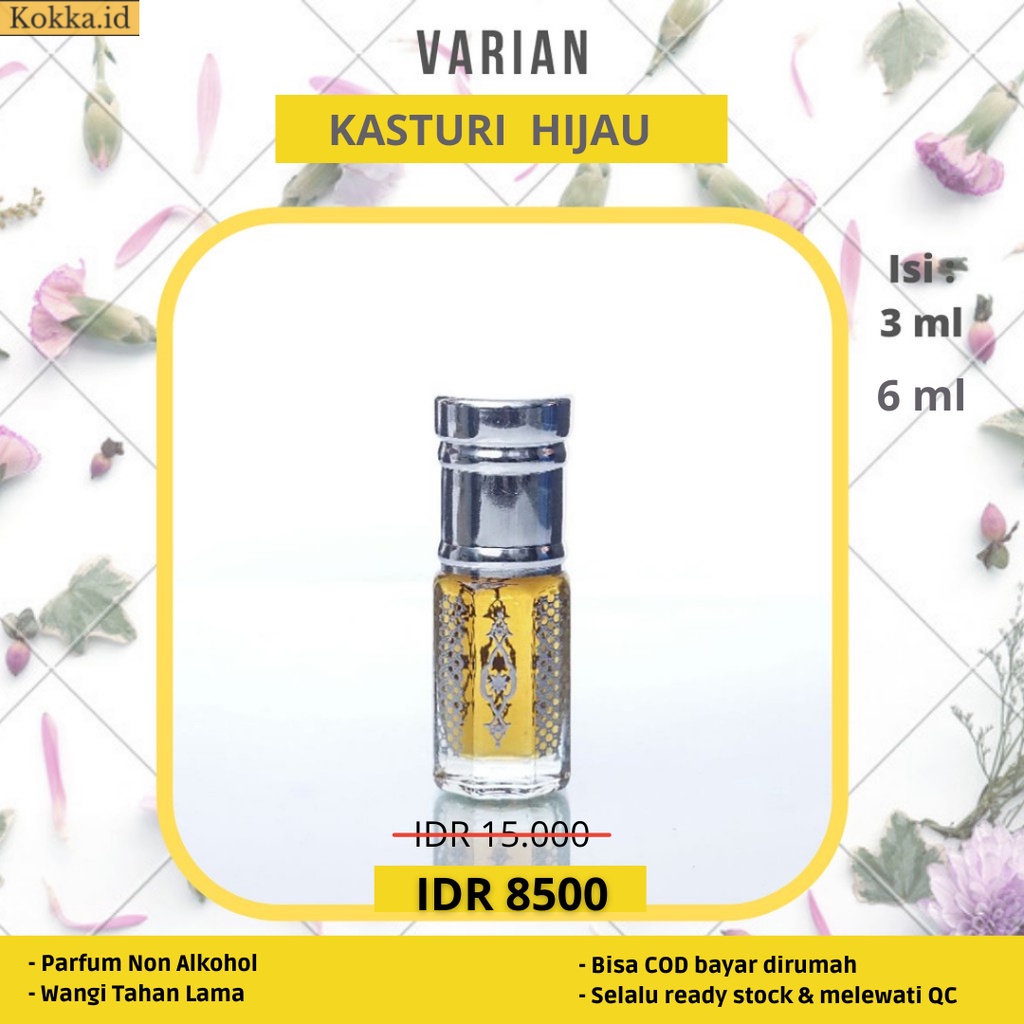 (COD) Kasturi Kijang Brute Musk Minyak Shalat 3 ML Kasturi Putih Baccarat 6 ML