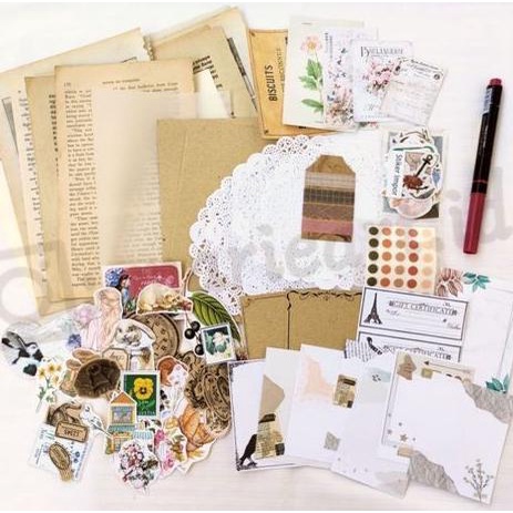 

Ephemera Aesthetic Journal Kit - Set Journal Kit Tema Ephemera JUAL