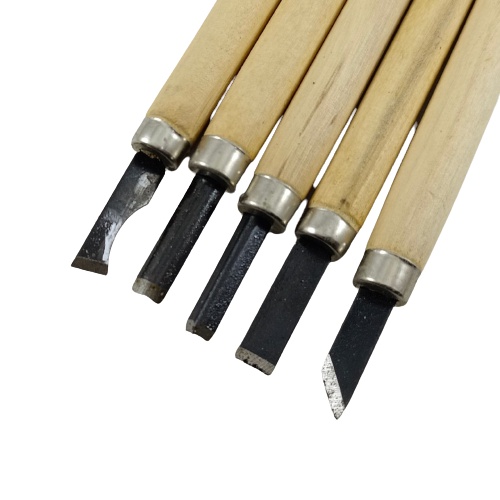 Pisau Ukir Alat Pahat Kayu Wood Craving Knife 5pcs