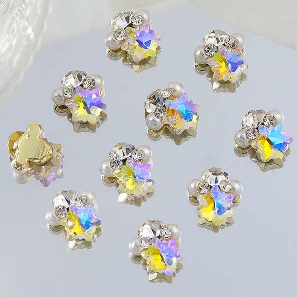 Agustina Kuku Berlian Imitasi Wanita Fashion Manicure Aksesoris Jepang Nail Art Aurora Nail Drills Diprofilkan Bor 3D Nail Art Drills