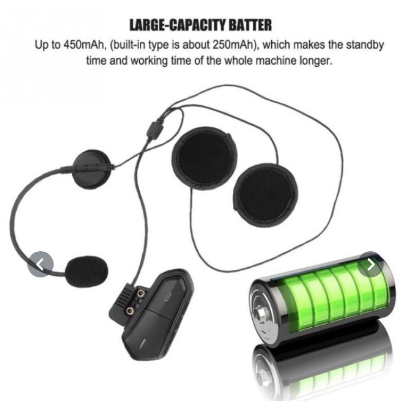 QTB35 helm headset bluetooth 5.0 motor Helm Motor Intercom Headset Helm Motor Wireless FM Radio