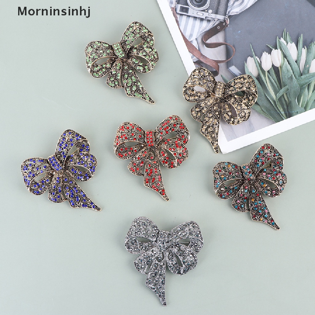 Mornin Berlian Imitasi Ikatan Simpul Bros Wanita Bunga Logam Pernikahan Pesta Kantor Pin Hadiah id