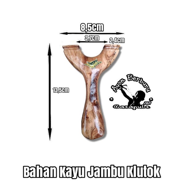 Ketapel OTT dari bahan kayu JAMBU KLUTOK/Ayon Catapult