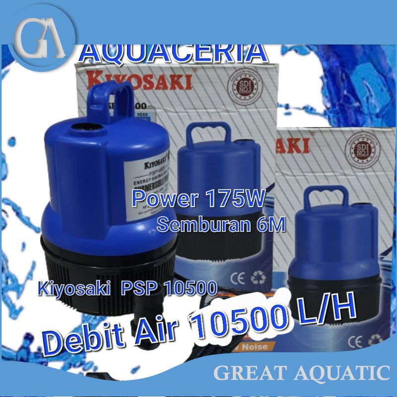 Mesin Pompa Kolam KIYOSAKI 10500 POMPA CELUP Filter Kolam,Air Mancur