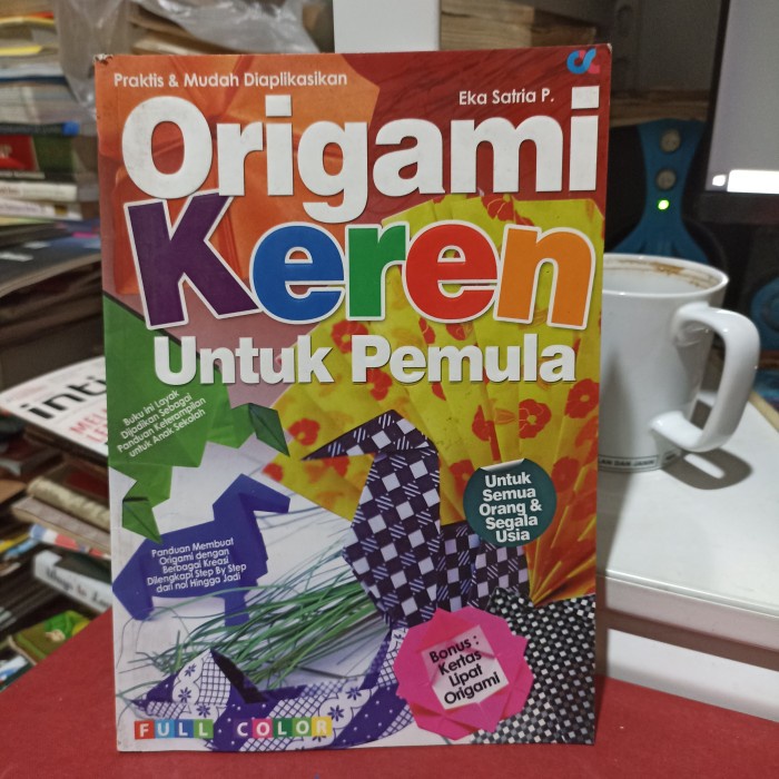 buku keterampilan origami keren untuk pemula 66 halaman full color