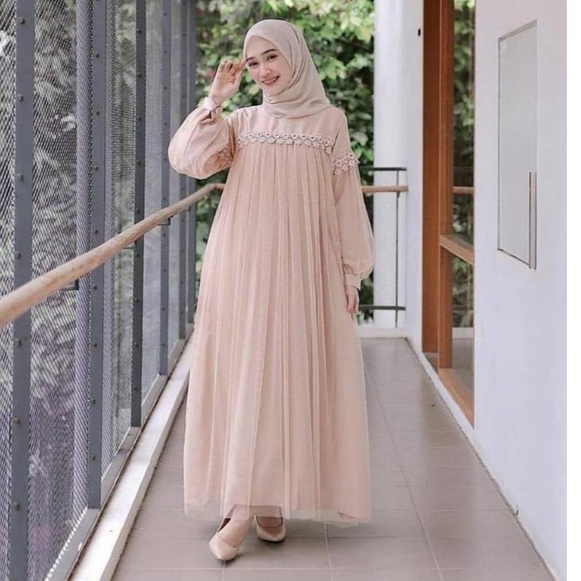 Menarik XC - Maxi Nuraini / Couple Nuraini / Maxi ZOYA / Dress Maxi Tile / Gamis Muslim Terbaru