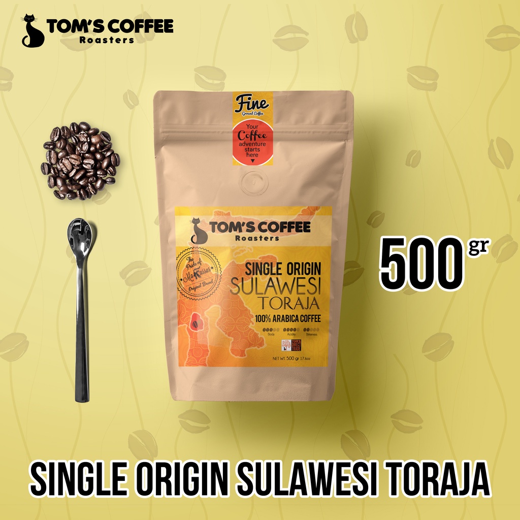 

Tom's Coffee - Single Origin Sulawesi Toraja 500gr