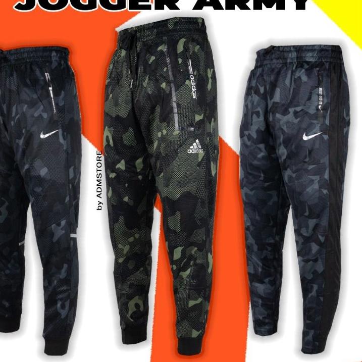 ✫ Jogger Pants Pria Loreng Import / Joger Pria Premium / Celana Training Pria Army ✮