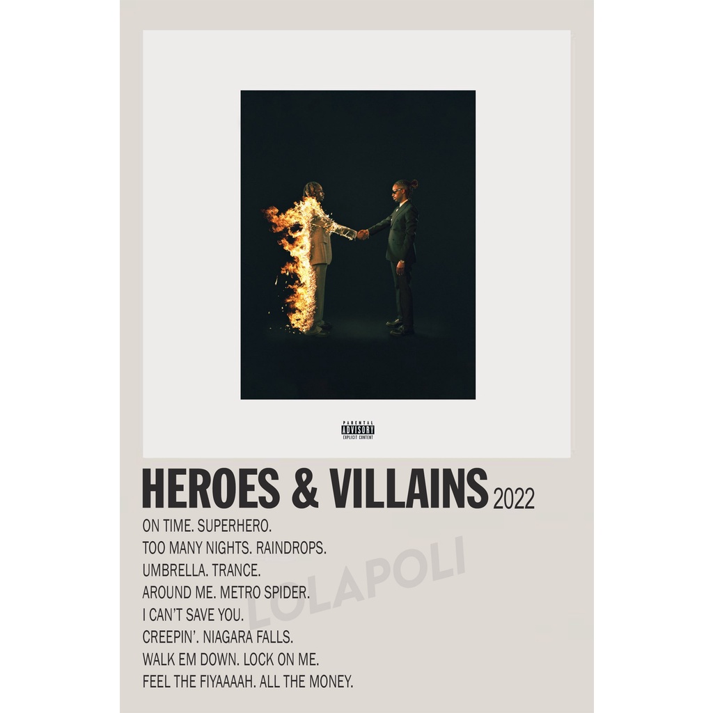 Poster Cover Album Heroes &amp; Villains - Metro Boomin