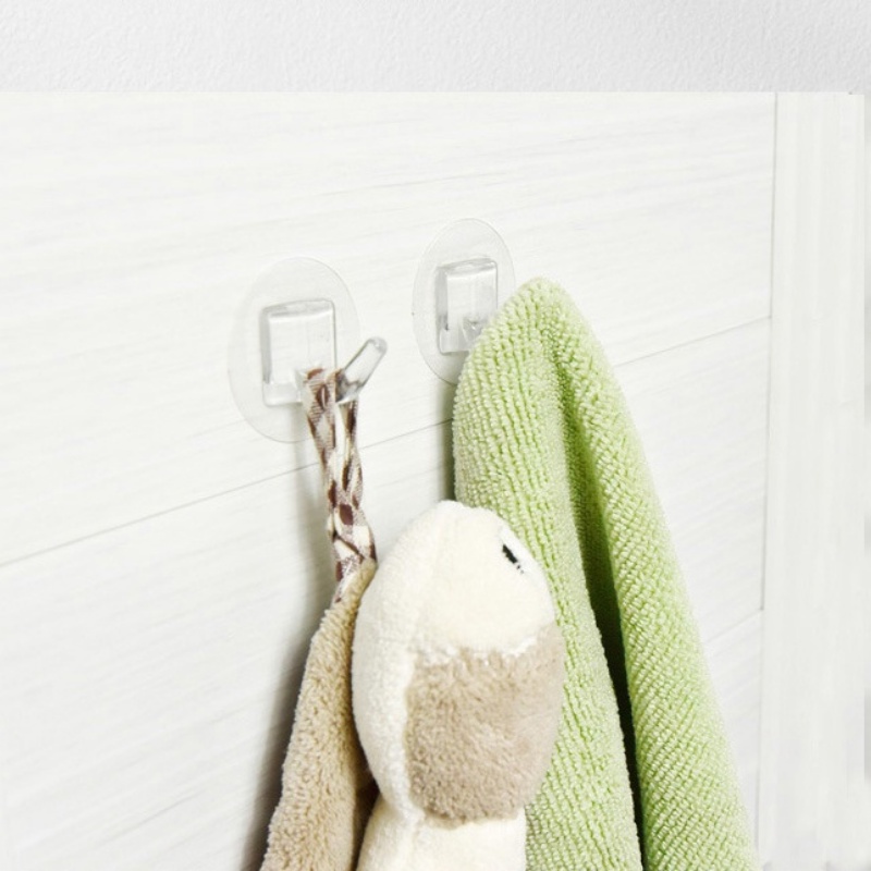 5 /10/20Pcs Kuat Perekat Diri Organizer Aksesoris Non-marking Kait Transparan Kait Penyimpanan Perhiasan Serbaguna Kait Penyimpanan Tanpa Pukulan Kait Penyimpanan Barang Kecil Gantungan