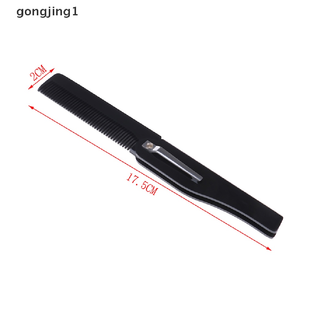 GGG New Fashion Men Women Beauty Folding Pocket Clip Hair Moustache Beard Comb Tool ID