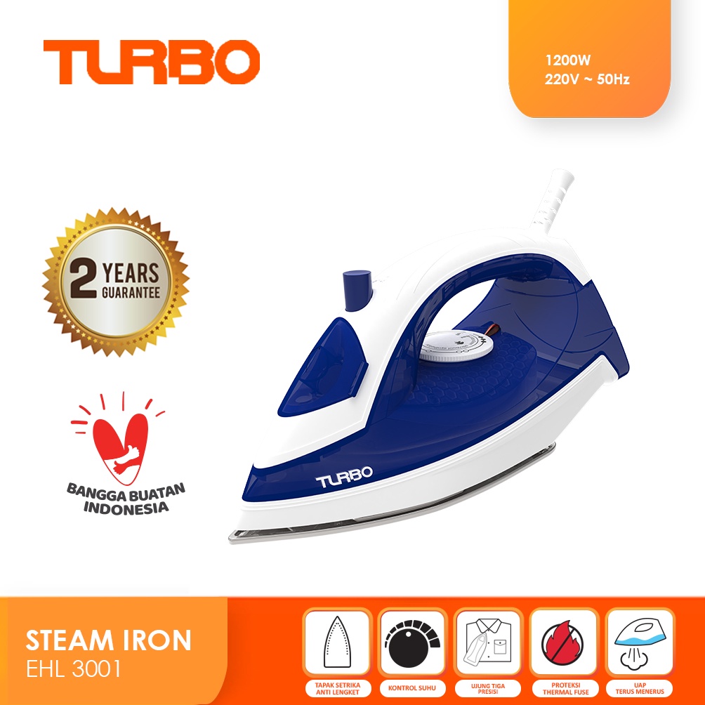 TURBO Setrika Uap - Steam Iron EHL3001