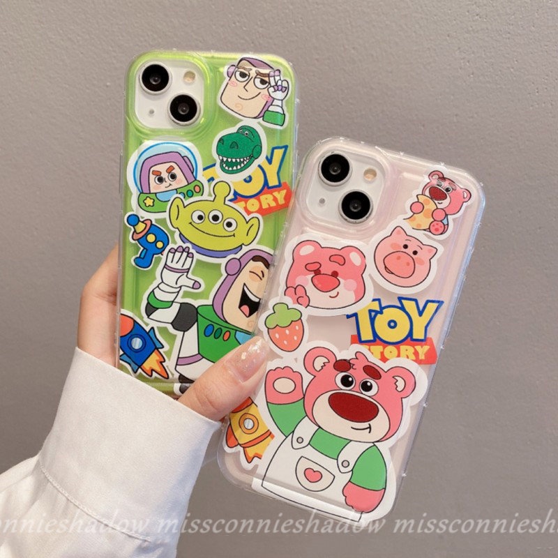 Untuk Redmi 9A 10 9C NFC A1 10A 9T Redmi Note9 10 11 10s 11s Note10s Note9 Note11 Note10 Kartun Toy Story Cute Manyo Buzz Lightyear Alien Case Airbag Shockproof Soft Tpu Cover