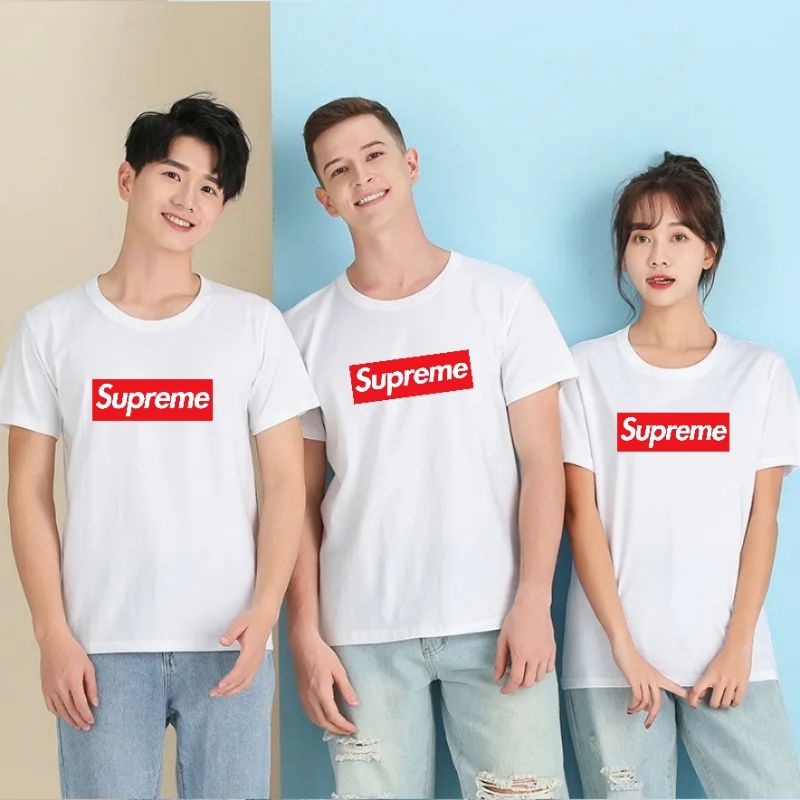 Baju Oblong Pria Supreme Kaos Pria Lengan Pendek Pakaian Atasan Wanita Tshirt Unisex Cod