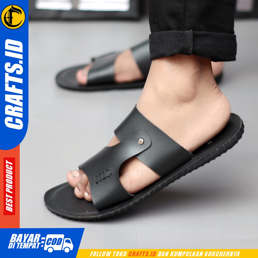 Sandal Selop Pria Sendal Slide Casual Crafts Juha