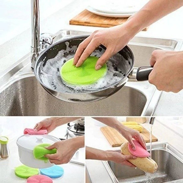 Hot Sale/Spons Cuci Piring Multifungsi Scrubber Cleaning Cleaner Brush Alat Dapur