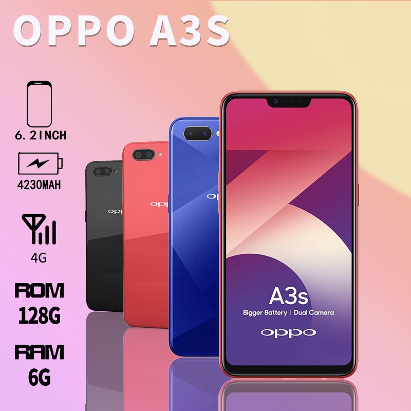 Hp OPPO A3S RAM 6/128GB FULLSET GARANSI 12 BULAN