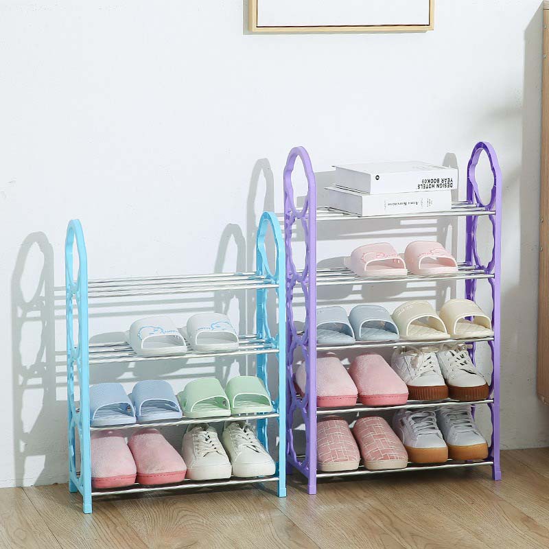 Rak 4 Susun Warna Polos Multi Fungsi / Rak Sepatu Sendal Portbale