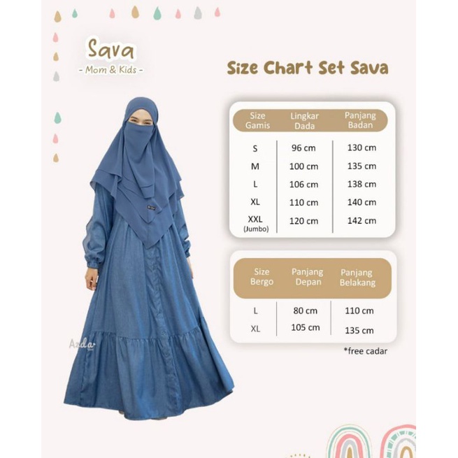 Sava dress gamis basic katun madina ori by Azda Hijab gamis abaya polos cotton madina premium dan be