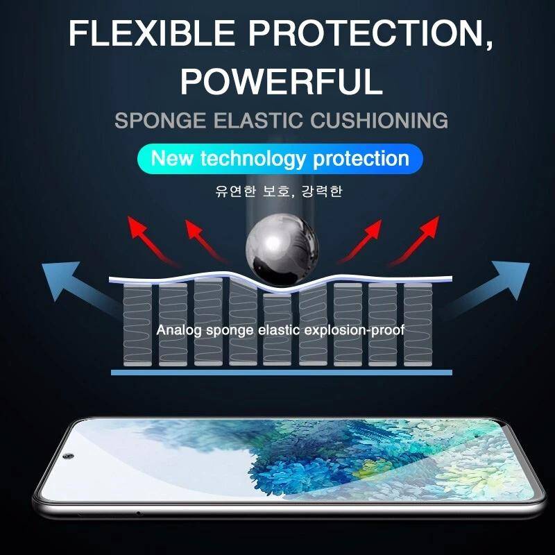 4pcs Untuk Samsung Galaxy S8 S9 S10 S20 S21 S22 S23 Plus Ultra FE 4G 5G Hydrogel Film Screen Protector Pelindung Layar Untuk Samsung Note8 9 10 20 Plus Ultra