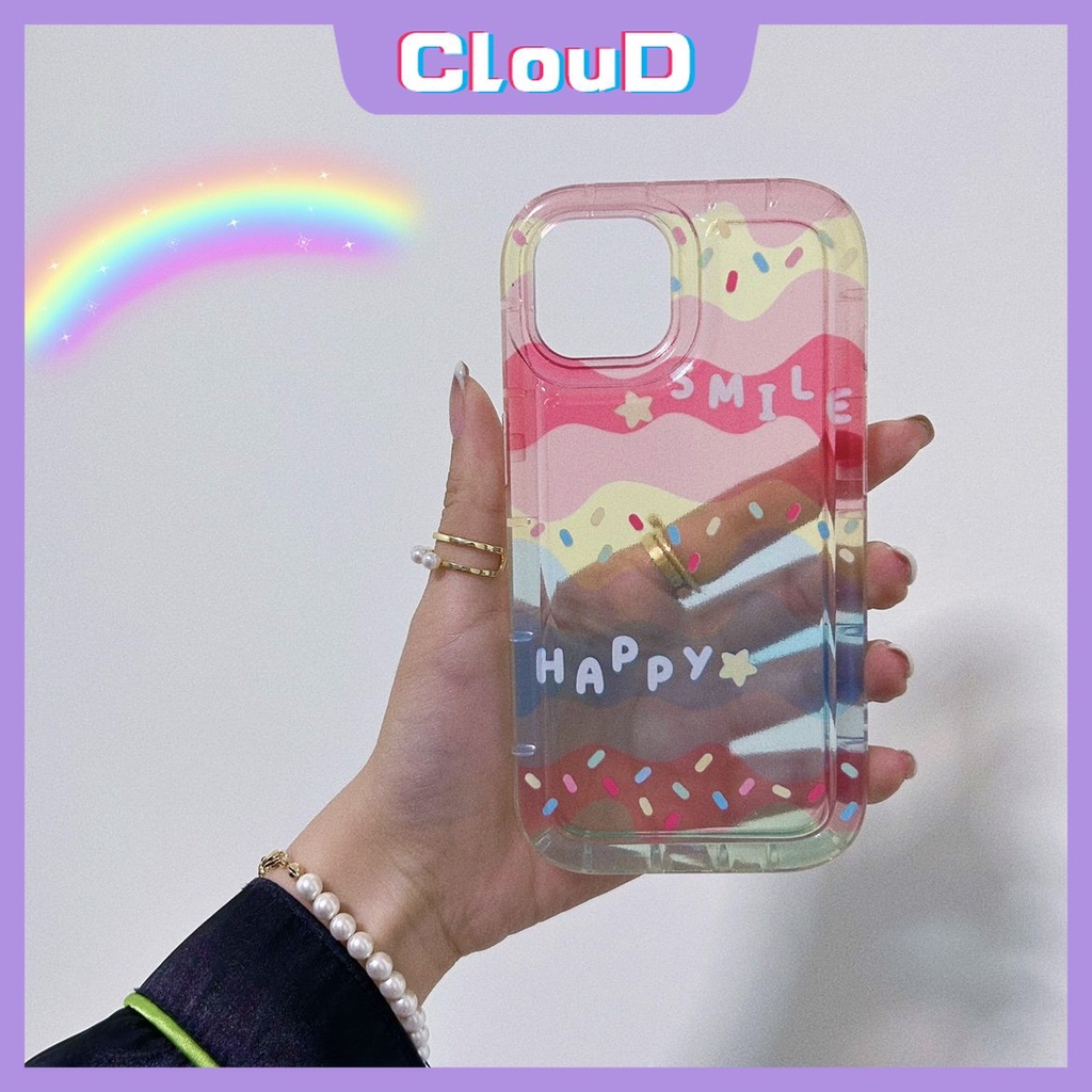IPHONE Pelangi Casing Warna-Warni Kompatibel Untuk Iphone11 14 13 12 Pro Max 6 6s Xr X Xs Max 6 7 6s 8 Plus SE 2020 Lembut TPU Shockproof Airbag Transparan Phone Cover