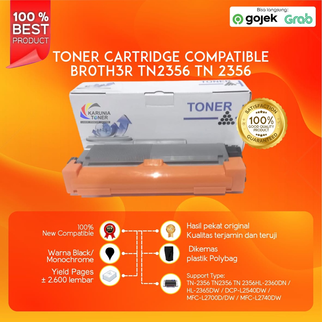 Toner Cartridge Compatible TN2356 TN 2356