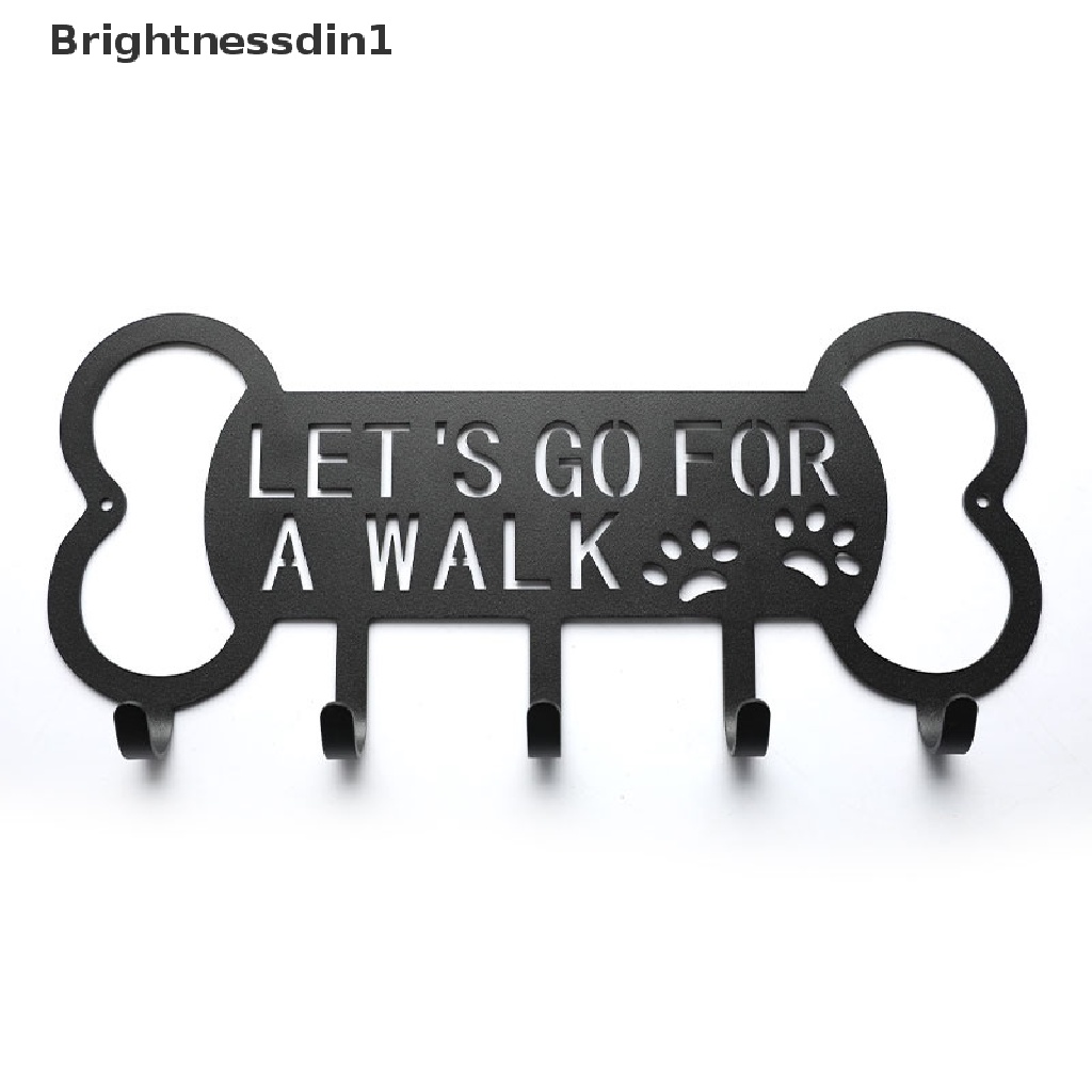 [Brightnessdin1] Metal Pet Dog Leash Hanger Hook Dog Leash Rak Dinding Holder Dengan Paku Gratis Gantungan Butik