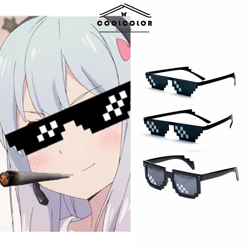 COD❤️Kacamata Hitam Mosaic Fashion Retro Gaya Sunglasses Untuk Pria Dan Wanita- cl