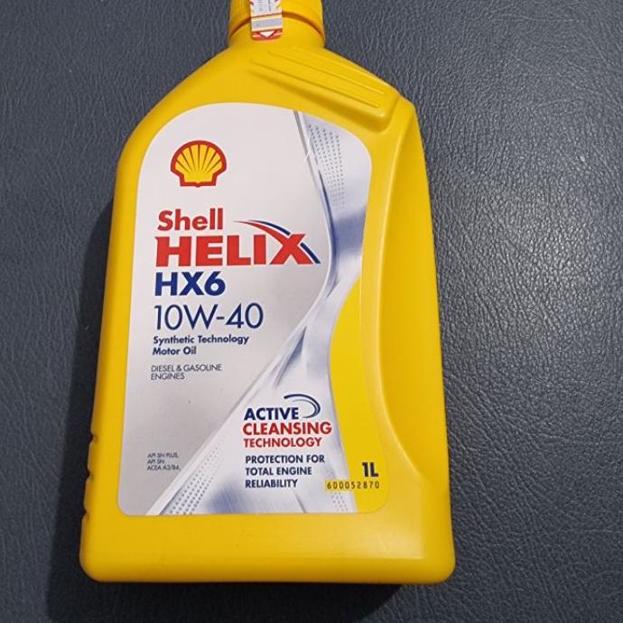 Oli Mesin Mobil Shell Helix HX6 SAE 10W-40 1L 1 Liter Bensin Diesel