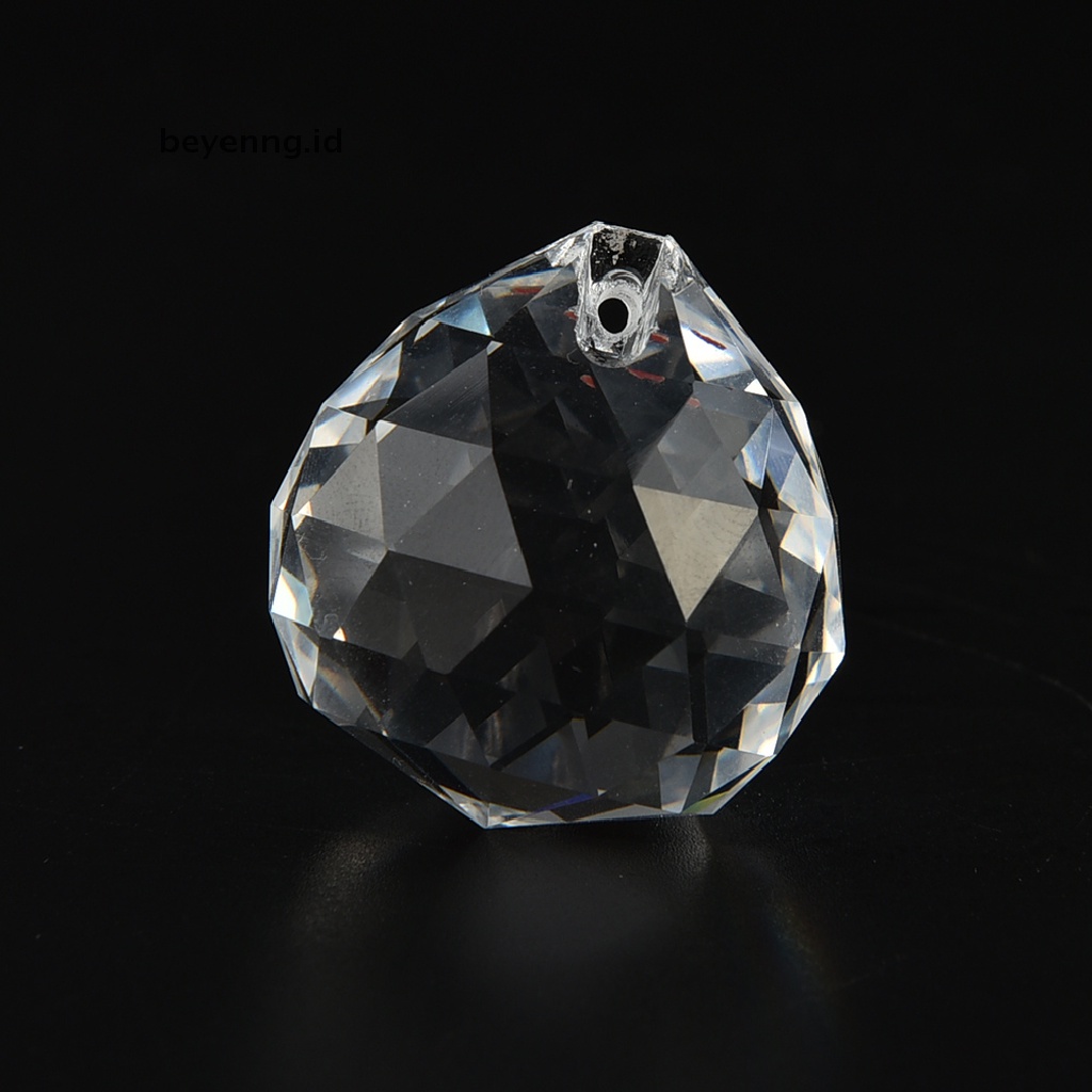 Beyen 30x35mm Lampu Gantung Ball Drop Crystal Glass Lamp Pendant Longgar Spacer Manik ST ID