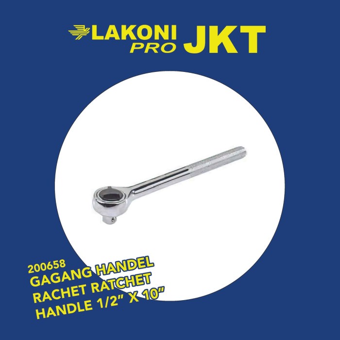 Shock 200658 Lakoni Pro Gagang Handel Rachet Ratchet Handle 1/2" X 10"