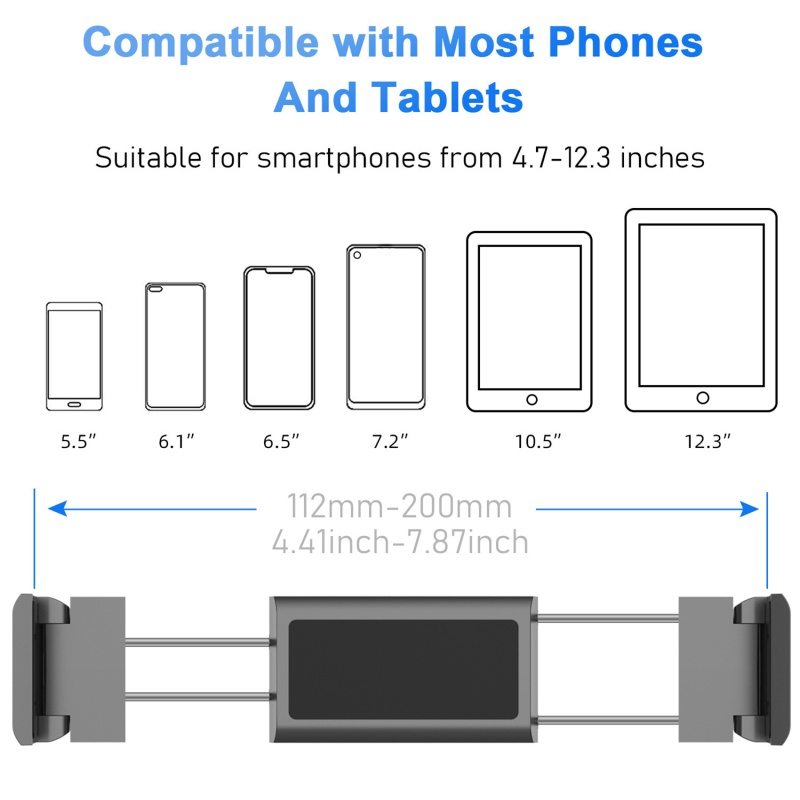 [AYBx] Baju Kaos Distro Pria Wanita Lengan Pendek Fleksibel Berputar 360derajat Untuk Bantal Mobil Dudukan Handphone Tablet Stand Back Seat Headrest