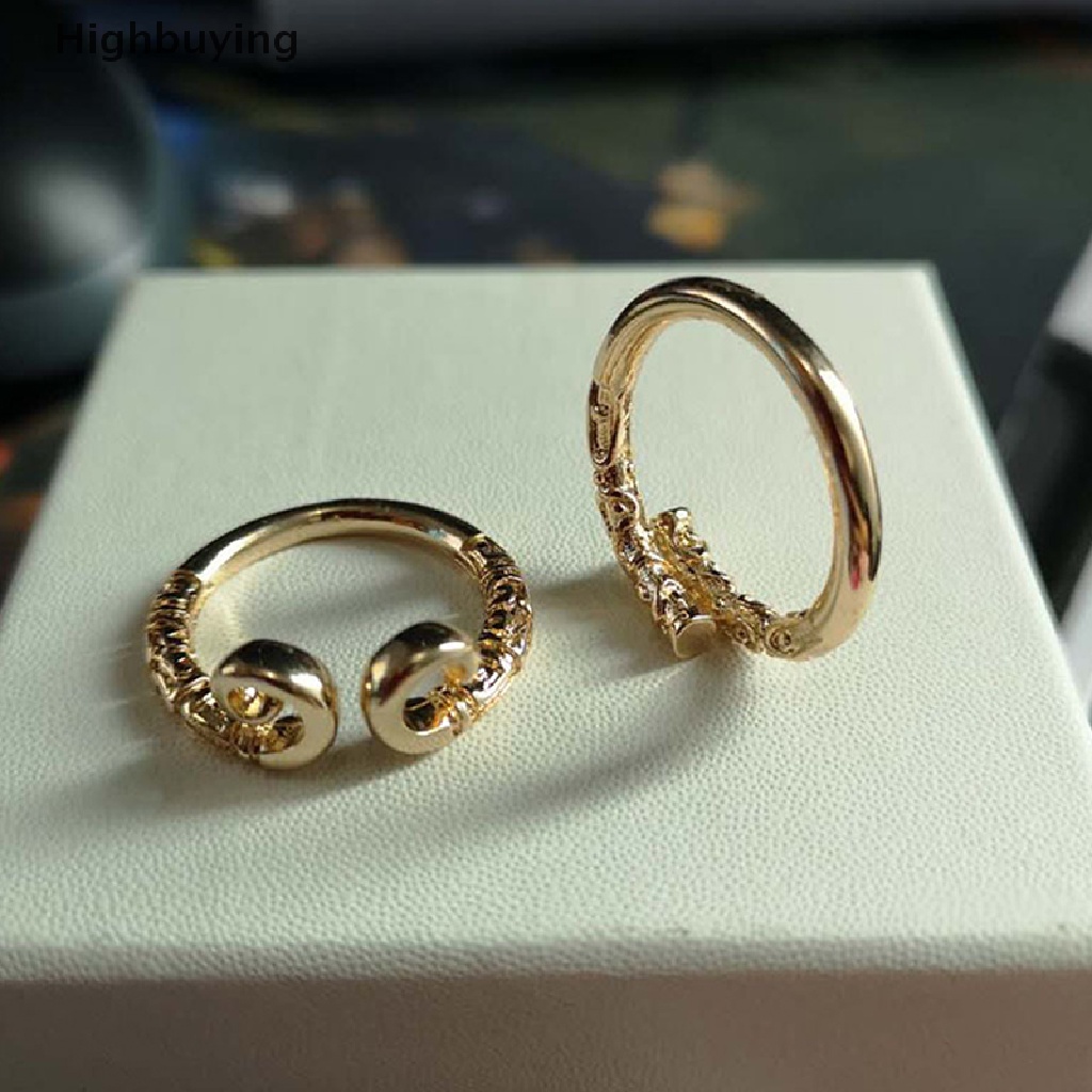 Hbid Cincin Monkey King Lucu Cincin Pasangan Couple Pria Monkey King Golden Cudgel Ring Resizable Finger Rings Untuk Wanita Pengencang Mantra Cincin Golden Rod Open Ring Glory