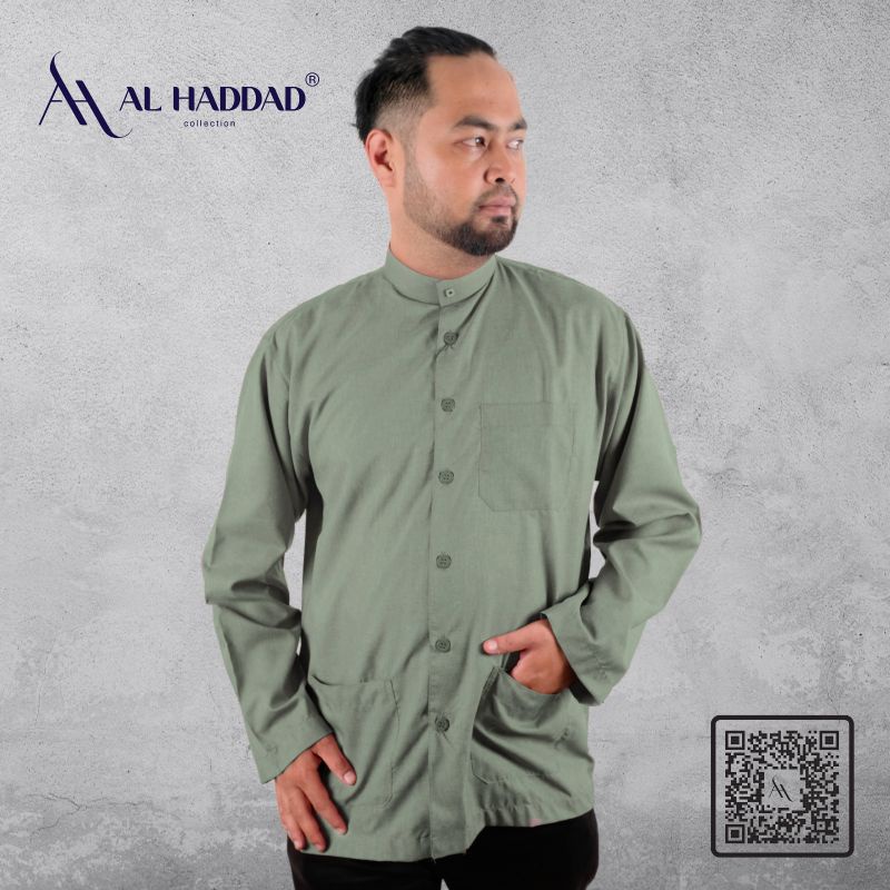 Baju koko polos PREMIUM warna HIJAU MUDA