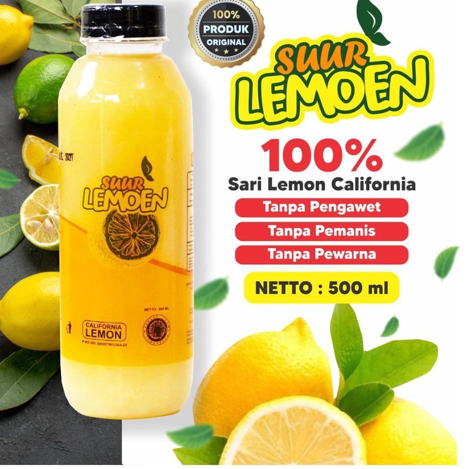 

《packingaman》 500ml Jus Sari Lemon Fresh 100% Air Lemon Murni 500ml untuk Diet dan Detox Pure Lemon California By Suur Lemoen ID