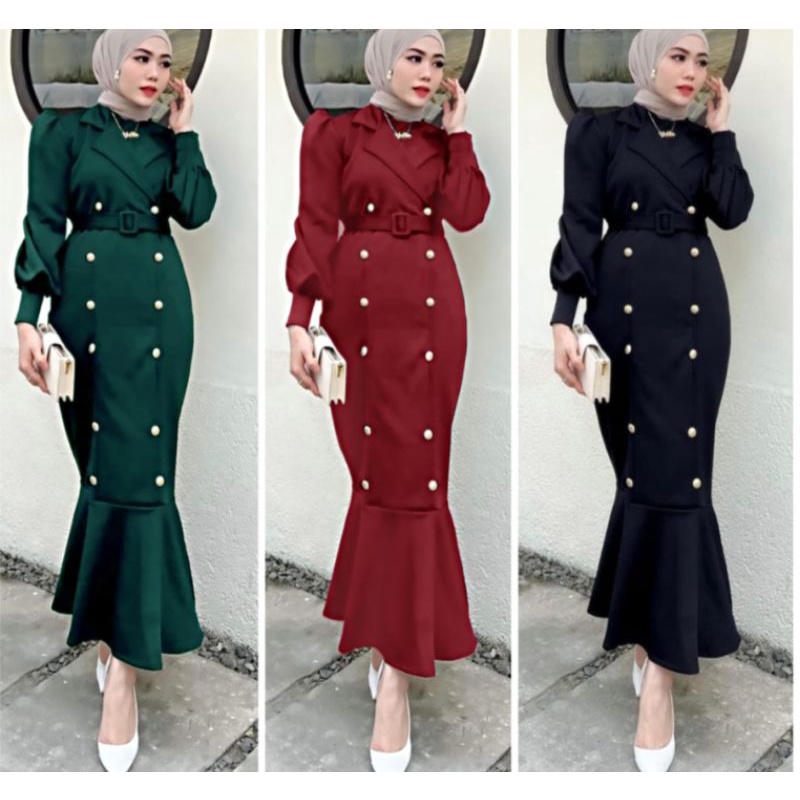 NEW ARIVVAL DRESS DUYUNG SCUBA FASHION TERBARU KEKINIAN